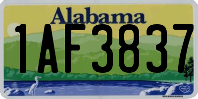 AL license plate 1AF3837