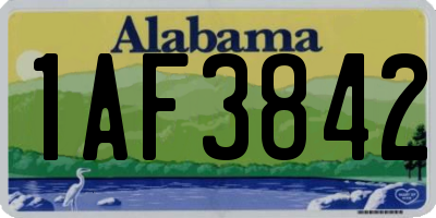 AL license plate 1AF3842