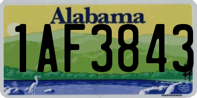 AL license plate 1AF3843