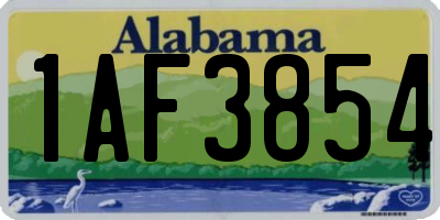 AL license plate 1AF3854