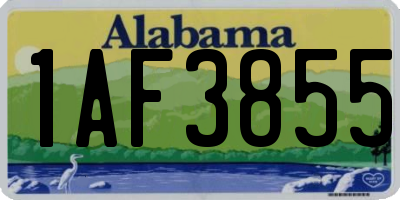 AL license plate 1AF3855