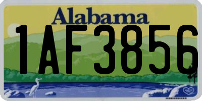 AL license plate 1AF3856