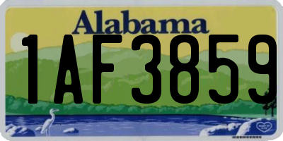 AL license plate 1AF3859