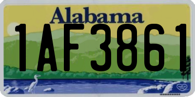 AL license plate 1AF3861