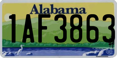 AL license plate 1AF3863