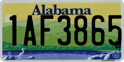 AL license plate 1AF3865