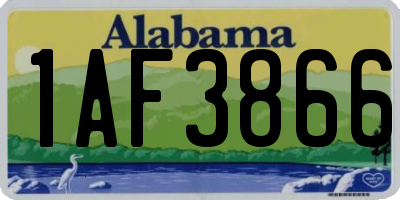 AL license plate 1AF3866