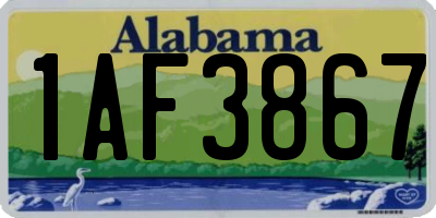 AL license plate 1AF3867