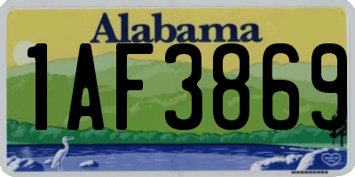AL license plate 1AF3869
