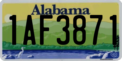 AL license plate 1AF3871