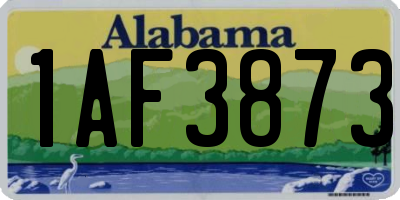 AL license plate 1AF3873
