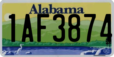 AL license plate 1AF3874