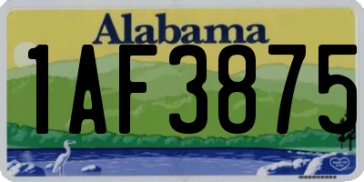 AL license plate 1AF3875
