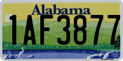AL license plate 1AF3877