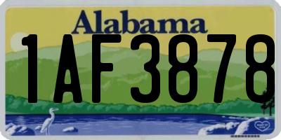 AL license plate 1AF3878