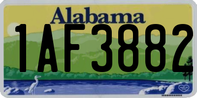 AL license plate 1AF3882