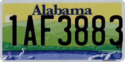 AL license plate 1AF3883