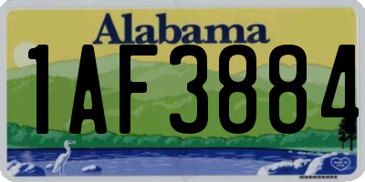 AL license plate 1AF3884