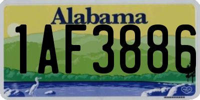 AL license plate 1AF3886
