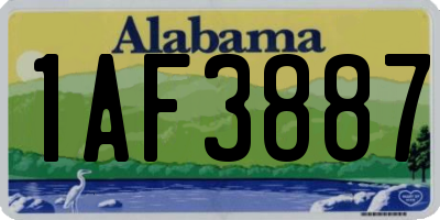 AL license plate 1AF3887