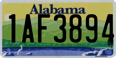 AL license plate 1AF3894