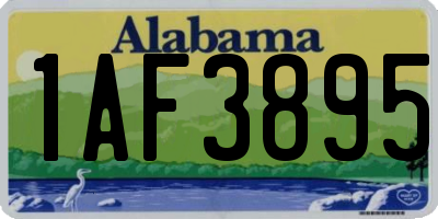 AL license plate 1AF3895