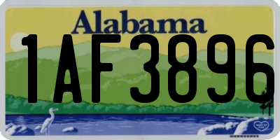 AL license plate 1AF3896