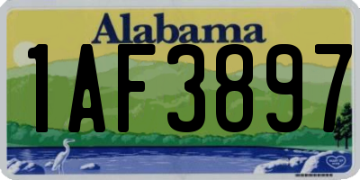 AL license plate 1AF3897