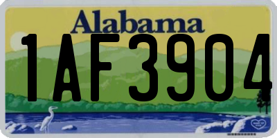 AL license plate 1AF3904