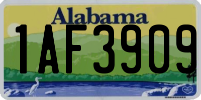 AL license plate 1AF3909