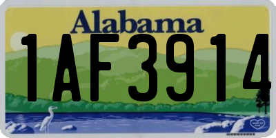 AL license plate 1AF3914