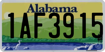 AL license plate 1AF3915