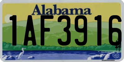 AL license plate 1AF3916