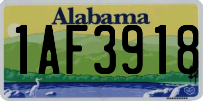 AL license plate 1AF3918
