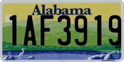 AL license plate 1AF3919