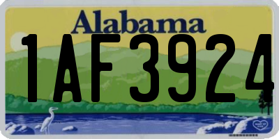 AL license plate 1AF3924