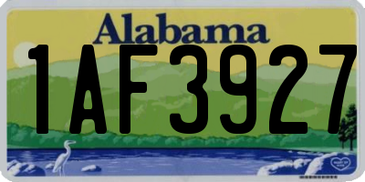 AL license plate 1AF3927
