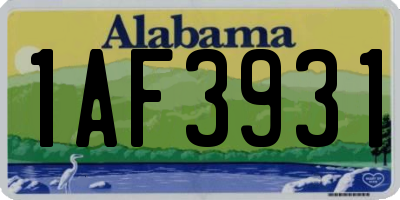 AL license plate 1AF3931