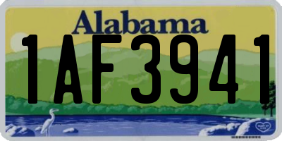 AL license plate 1AF3941