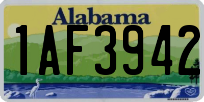 AL license plate 1AF3942