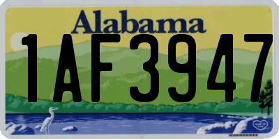 AL license plate 1AF3947