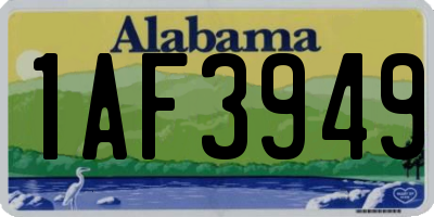 AL license plate 1AF3949