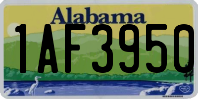 AL license plate 1AF3950