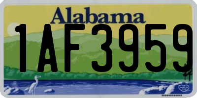 AL license plate 1AF3959
