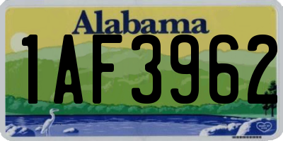 AL license plate 1AF3962