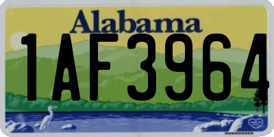 AL license plate 1AF3964