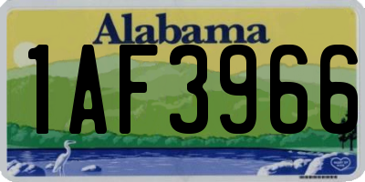 AL license plate 1AF3966