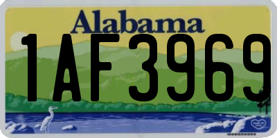 AL license plate 1AF3969