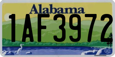 AL license plate 1AF3972