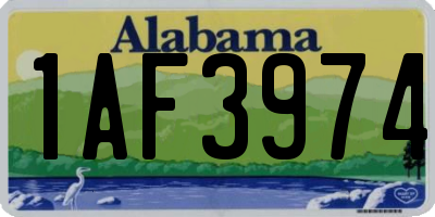 AL license plate 1AF3974